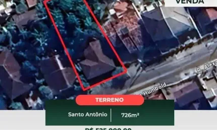 Terreno comercial à venda na Rua Alexandre Humbold, 529, Santo Antônio, Joinville
