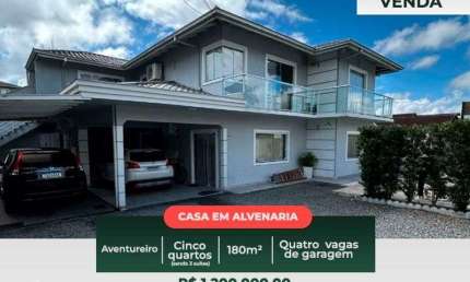 Casa em condomínio fechado com 5 quartos à venda na Servidão Irineo Silva, 59, Aventureiro, Joinville