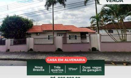 Casa em condomínio fechado com 3 quartos à venda na Rua Plácido Affonso Rausis, 324, Nova Brasília, Joinville
