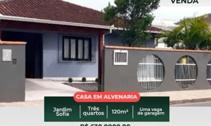 Casa em condomínio fechado com 3 quartos à venda na Rua Professor Eunaldo Verdi, 265, Jardim Sofia, Joinville
