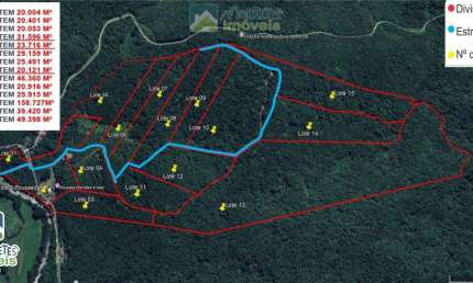 Terrenos para  Chácaras  Lotes acima de 20.000 metros documentados em Morretes PR