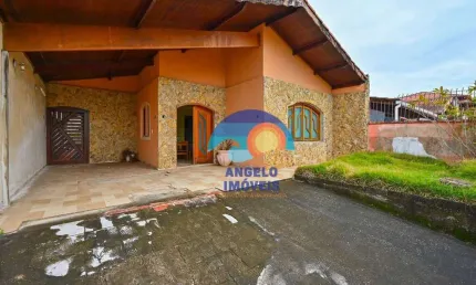 Casa lado praia em 2 lotes com 3 dormitórios à venda, 199 m² por R$ 650.000 - Parque Balneário Oásis - Peruíbe/SP