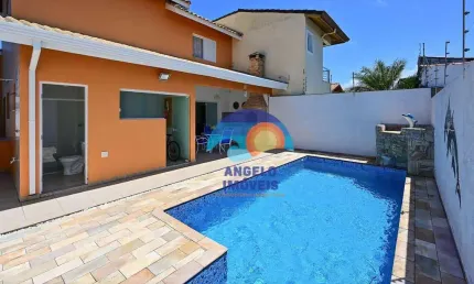 Sobrado lado praia com 3 dormitórios à venda, 189 m² por r$ 750.000 - parque balneário oásis - peruíbe/sp