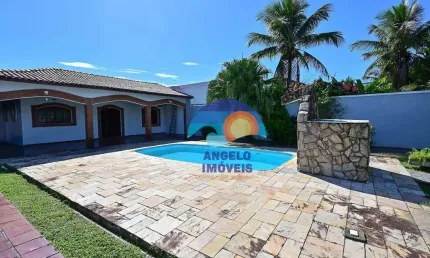 Casa lado praia em 2 lotes com 3 dormitórios à venda, 200 m² - Parque Balneário Oásis - Peruíbe/SP
