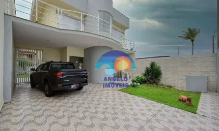 Sobrado, frente mar, com 3 dormitórios à venda, 148 m² por R$ 795.000 - Belmira Novais - Peruíbe/SP