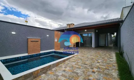 Casa com 2 dormitórios à venda, 92 m² por r$ 450.000,00 - parque d'aville residencial - peruíbe/sp