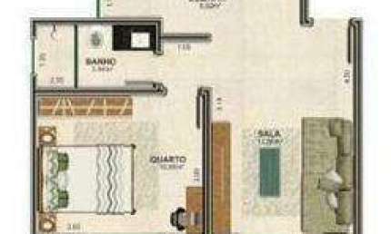 Apartamento à venda, 1 quarto, 1 vaga, Lidice - Uberlândia/MG