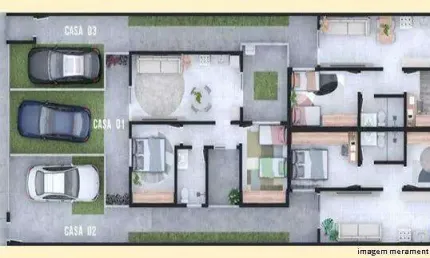Casa à venda, 2 quartos, 1 vaga, MORUMBI - Uberlândia/MG