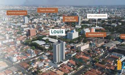 Excelentes Studios com 36,00 e 37,00m2 à venda em Condomínio vertical com área de lazer no Bairro Umuarama próximo a UFU