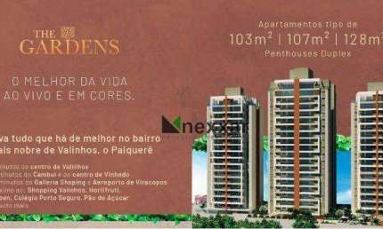 Apartamento com 3 dormitórios à venda de 103m² a 128 m² - Jardim Paiquerê - Valinhos/SP