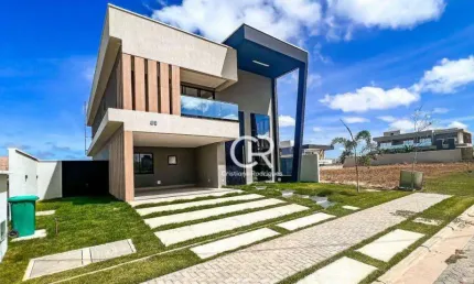 Casa Duplex de Alto Padrão com 4 Suítes à venda, Energia Solar e Boiler  - Cidade Alpha - Eusébio/CE