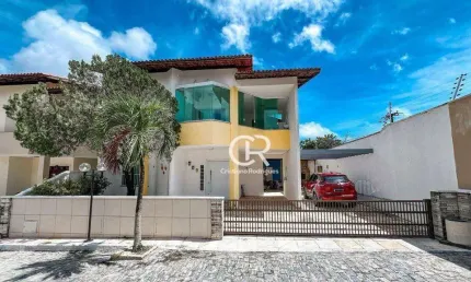 Casa com 4 suítes mais escritório, com deck privativo, à venda - sapiranga - fortaleza/ce