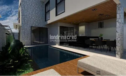 Casa à venda 3 quartos, 3 suites, 4 vagas, 259m², parque tauá, londrina - pr | condomínio aranguá