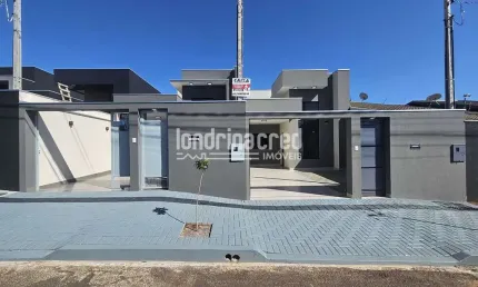 Casa  geminada com vaga de garagem ampla, 03 quartos sendo 01 suite no Jardim do Café 2 em Cambé-PR