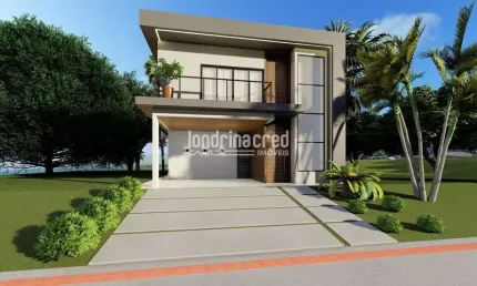 Luxuosa Casa Sobrado no Parque Tauá: 4 Suítes (1 no Piso Inferior), Suíte Master, Piscina e Área Go