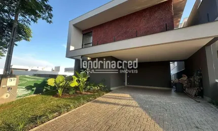 Casa de alto padrão em condomínio em londrina: 3 suítes, piscina, área gourmet e lazer completo com