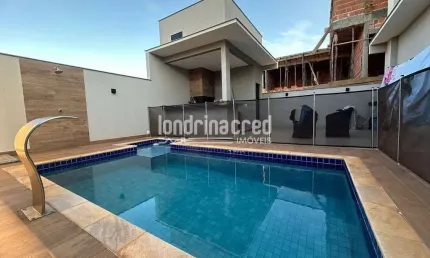 Linda casa à venda em condomínio em Londrina: 3 quartos, suíte, escritório, piscina, gourmet, energ