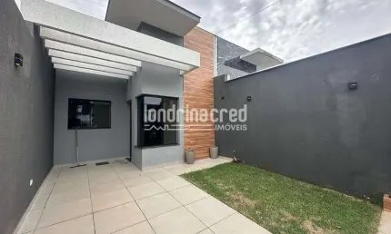 Linda casa com 3 quartos, suíte, 75 m² de construção, 2 vagas de garagem e cozinha planejada na reg