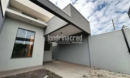 Casa com 2 quartos (1 suíte com sacada), área gourmet e garagem coberta na região oeste de Londrina