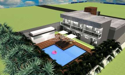 Casa em construção no Cond. Águas de Maio com 1.000m² de terreno, 4 dormitórios, 3 banheiros, 3 vag