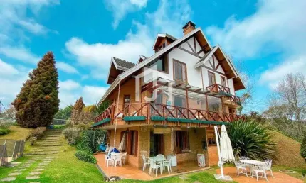 Casa em condomínio fechado com 5 quartos à venda no Descansopolis, Campos do Jordão  por R$ 8.000.000