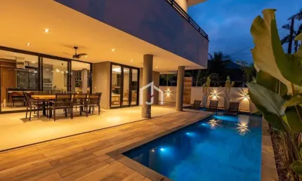 Casa em condomínio fechado com 5 quartos à venda na praia da lagoinha, ubatuba  por r$ 6.400.000