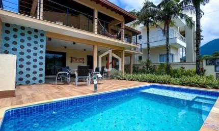 Casa em condomínio fechado com 6 quartos à venda na praia da lagoinha, ubatuba  por r$ 3.700.000