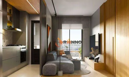 Studio com 1 dormitório à venda, 26 m² por r$ 356.800,00 - portão - curitiba/pr