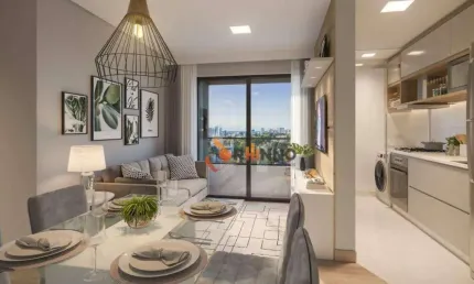 Apartamento com 2 dormitórios à venda, 44 m² por r$ 489.000,00 - água verde - curitiba/pr