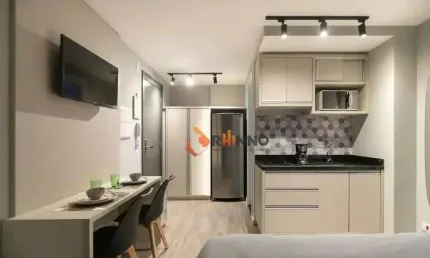 Studio mobiliado com 1 dormitório, 19 m² no bairro Centro - Curitiba/PR