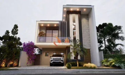 Casa nova de alto padrão em condomínio 4 suítes em Santa Felicidade.