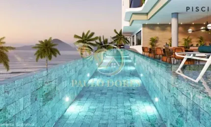 APARTAMENTO À VENDA COM 2 DORMITÓRIOS FRENTE MAR EM CARAGUATATUBA-SP