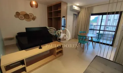 STUDIO MOBILIADO A VENDA COM VARANDA GOURMET NA PRAIA DO PEREQUÊ-AÇÚ À 5 MINUTOS DO CENTRO