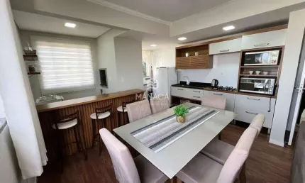 Apartamento vista mar, mobiliado, 3 quartos sendo 1 suíte, garagem coberta