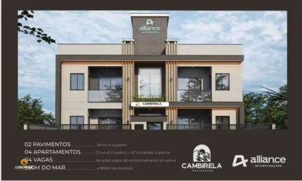 Apartamento com dois dormitórios, sendo um suíte R$379.000 a 800m do mar em Bal.