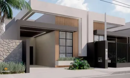 Casas com dois dormitórios, à apenas 650m do mar, á venda no bairro itacolomi, e