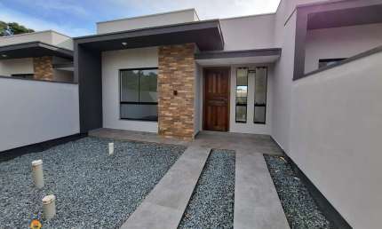 Casa nova, design moderno, 2 dormitórios, Quinta dos Açorianos em Barra Velha-SC