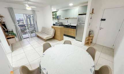 Apartamento mobiliado com vista mar, 200 metros do mar, condomínio Santorini Com