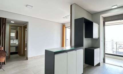 Apartamento com 1 dormitório com aranda gourmet e lazer completo em Santos-SP.