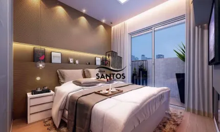 Apartamento com 3 dormitórios à venda, 85 m² - Boqueirão - Santos/SP