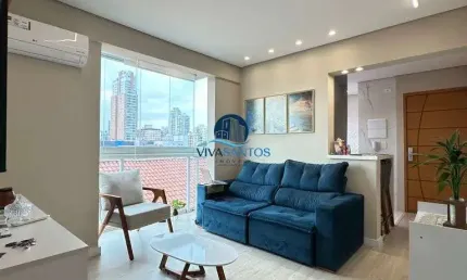Apartamento com 2 dormitórios com suíte no campo grande - santos-sp