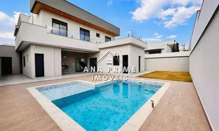 Sobrado novo 4 Suítes, Piscina, 307 m²- Condomínio Fechado Urbanova