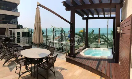 Frente mar 04 suites mobiliado, Meia Praia, Itapema - SC