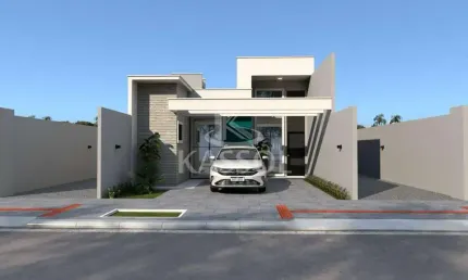 Casa em construção no Periolo 3 quartos churrasqueira garagem