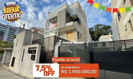 Sobrado com 3 suítes e 3 vagas cobertas à venda, 224 m² por R$ 1.550.000 - Bom Retiro - Curitiba/PR