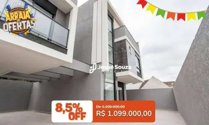 Sobrado com 3 dormitórios à venda, 127 m² por R$ 1.099.000,00 - Vista Alegre - Curitiba/PR