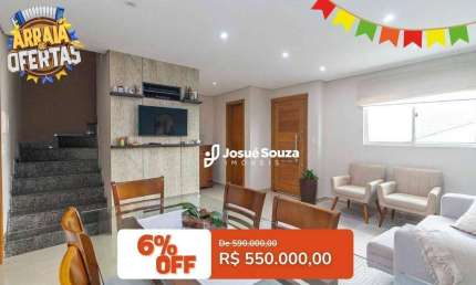 Sobrado com 3 dormitórios à venda, 158 m² por R$ 550.000,00 - Uberaba - Curitiba/PR