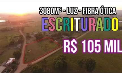 [116900 ]  CHÁCARA COM FIBRA ÓTICA, LUZ, CERCADA, PLANA, ESCRITURADA EM SANTO ANT DA PATRULHA