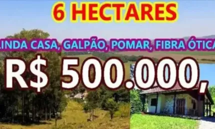 [88113]  SÍTIO COM LINDA CASA EM SANTO ANTÔNIO DA PATRULHA COM 6 HECTARES