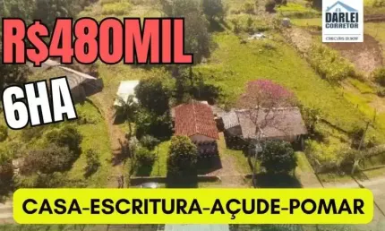 [121735] CHÁCARA EM SANTO ANT DA PATRULHA 6 HA ESCRITURA CASA GALPÃO POMAR AÇUDE FIBRA ÓTICA